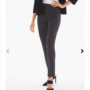 Chico’s Juliet Windowpane Print Ankle Pants